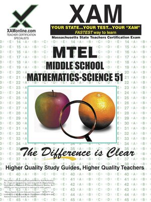 cover image of MTEL Middle School Mathematics-Science 51